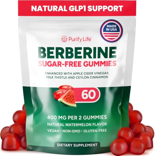 glp 1 support supplement, sugar free berberine complex gummies with ceylon cinnamon, milk thistle, and acv [ampk metabolic activator] berberine supplement for weight loss & appetite support