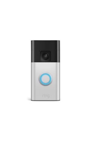 Ring Battery Doorbell, Home or business security with Head-to-Toe video, Live View with Two-Way Talk, and Motion Detection & Alerts, Satin Nickel