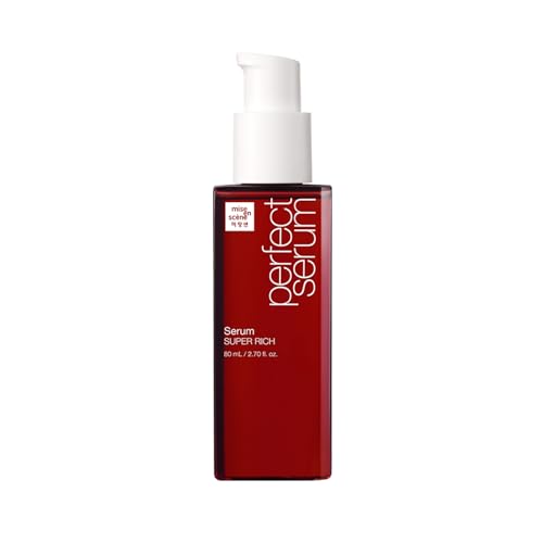 mise en scene perfect super rich serum with argan oils hair essence for high nutrition intensive care, korean hair oil, 2.70 fl. oz