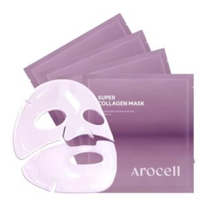 AROCELL Super Collagen Overnight Hydrogel Mask with Retinol, Stem Cell & Pure Atelo Collagen | Firming, Lifting, Plumping, Long-Lasting Glow | Korean Glass Skin Care | 43g x 4 AROCELL Super Collagen Overnight Hydrogel Mask with Retinol, Stem Cell & Pure Atelo Collagen | Firming, Lifting, Plumping, Long-Lasting Glow | Korean Glass Skin Care | 43g x 4