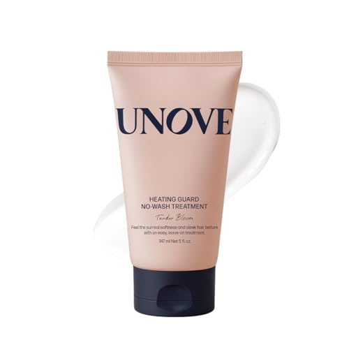 unove heating guard no wash leave in hair treatment 147ml/4.97fl.oz | hair leave in conditioner for frizzy dry damaged hair | hair heat protectant & frizz control | deep conditioning