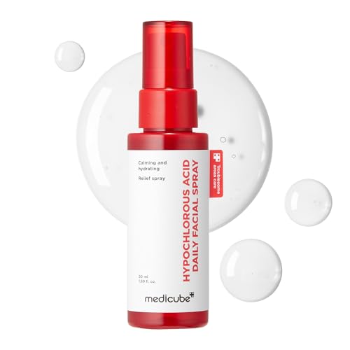 medicube power soothing spray | hypochlorous acid spray for all skin types, delicate skin | daily skin solution & post sun care | hoci facial mist for soothing & calming | korean skincare | 1.69 fl.oz