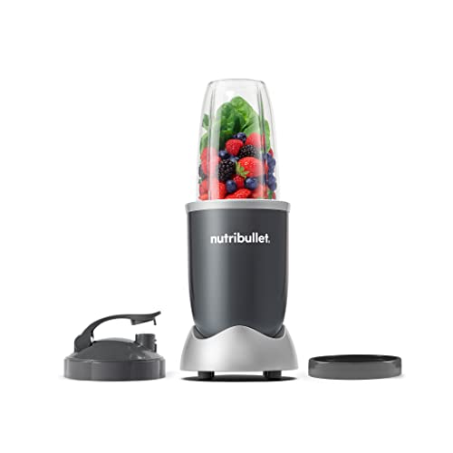 nutribullet personal blender, shakes, smoothies, food prep, and frozen blending, 24 ounces, 600 watt, dark gray, nbr 0601wm
