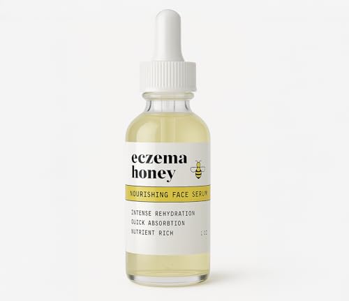eczema honey nourishing face serum daily hydrating serum face oil for eczema, dry & sensitive skin (1 oz)