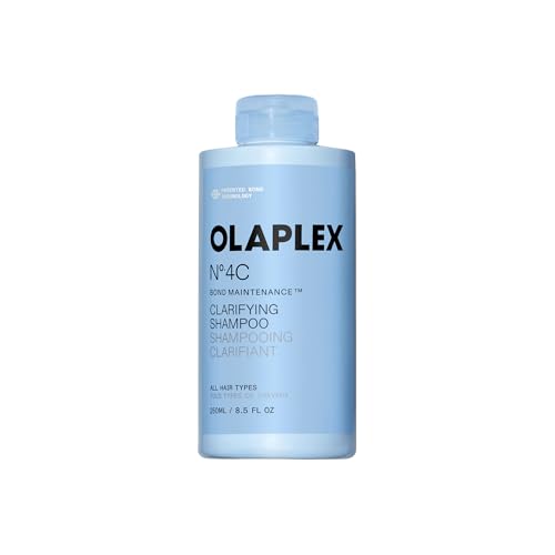 olaplex nº.4c bond maintenance™ clarifying deep cleansing shampoo | removes damage causing impurities & buildup | helps restore color vibrancy | for coily, curly, straight, and wavy, 8.5 fl. oz.