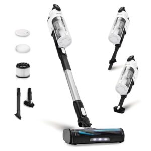 levoit cordless vacuum cleaner, stick vac with tangle resistant design, up to 50 minutes, powerful suction, rechargeable, lightweight, and versatile for carpet, hard floor, pet hair, lvac 200