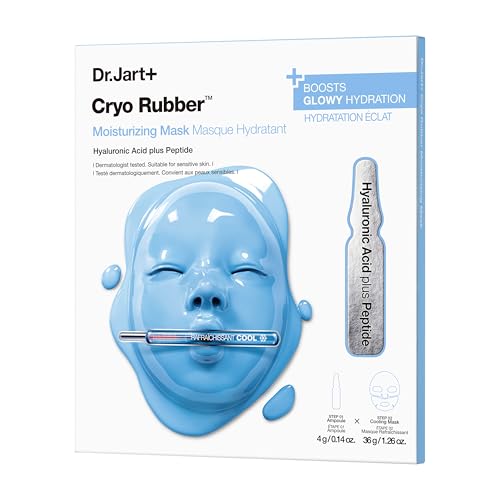 dr.jart+ cryo rubber moisturizing and cooling korean face mask with hyaluronic acid and peptides| korean skin care