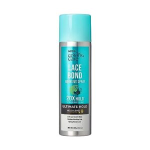 KISS Colors & Care Lace Bond Adhesive Spray Ultimate Hold 11.1 oz. – Adhesive for Lace Frontals, Sweat Proof, Water-Resistant, Fast Drying, Efficient Nozzle, Convenient, Super Secure for All Day